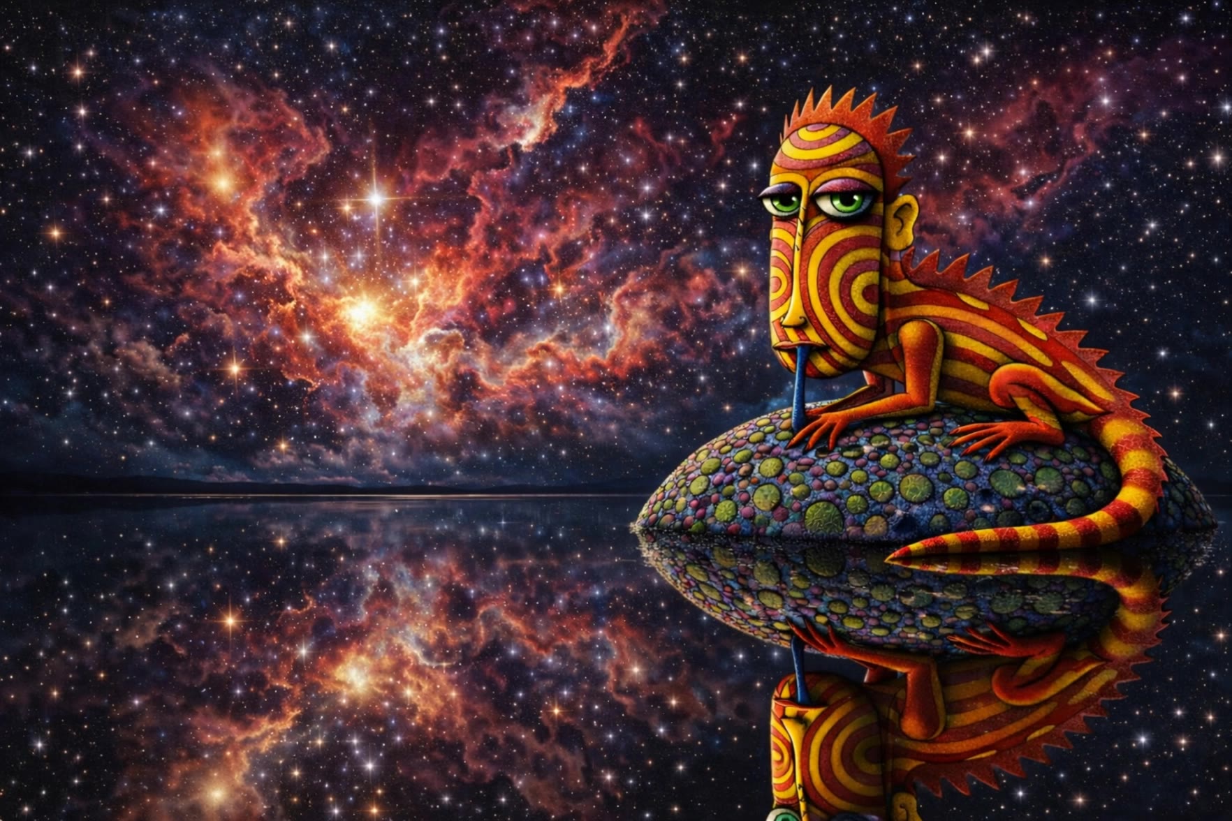 Kling AI work 316553704320367 - lizard alien AI video