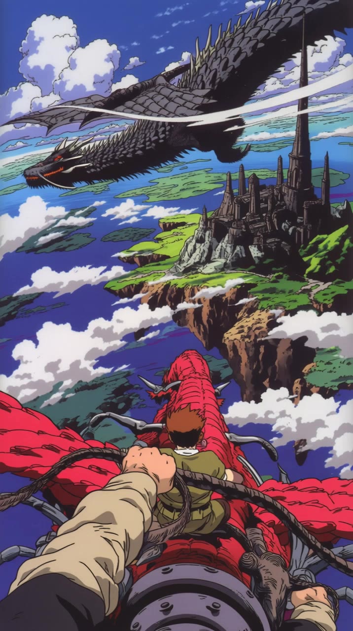 Dragon rider - rider canvas AI video