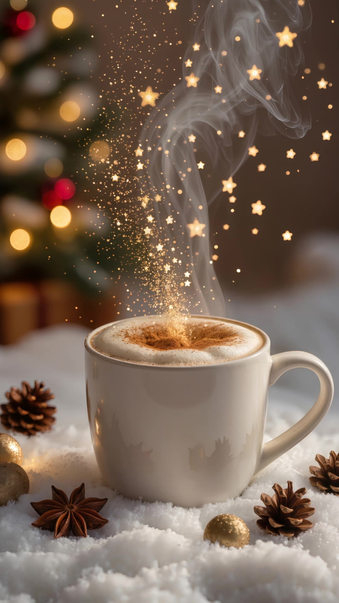 Christmas coffee - coffee try on AI video