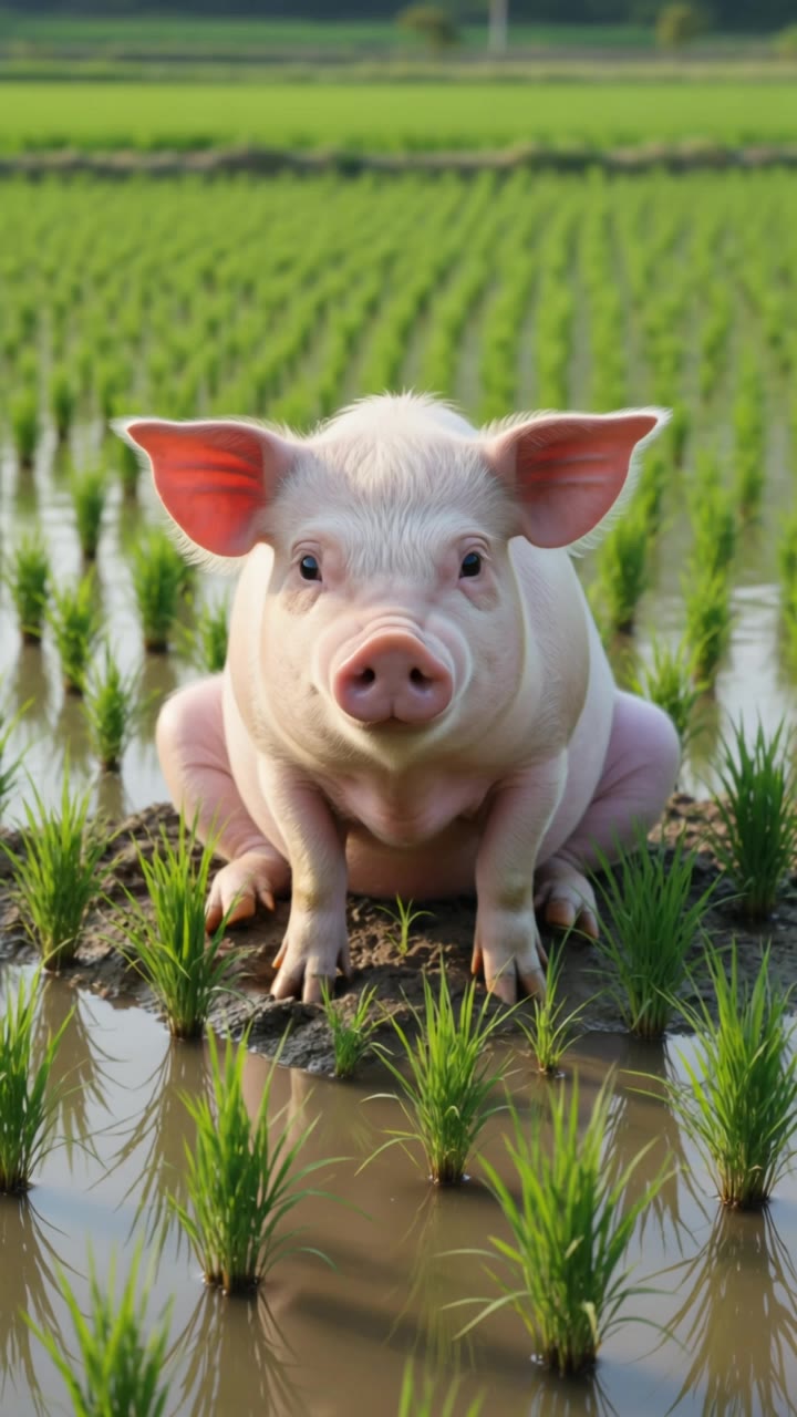 Kling AI work 315821302527243 - pig silhouette AI video