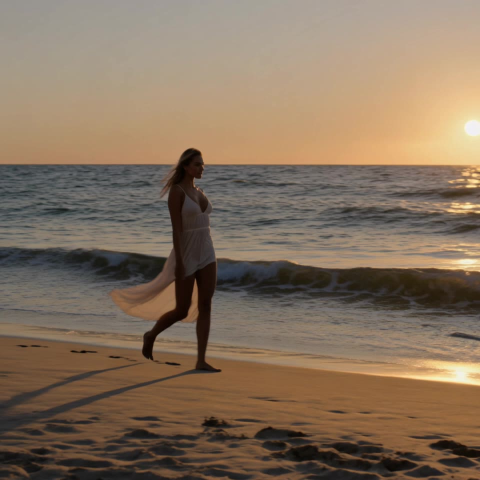 Girl on the beach - create ai girl AI video
