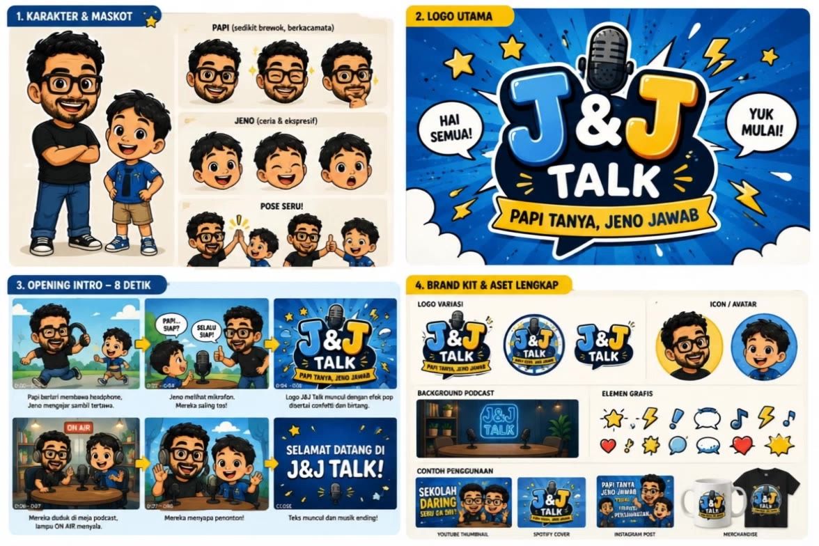 Kling AI work 314798908501843 - podcast logos AI video