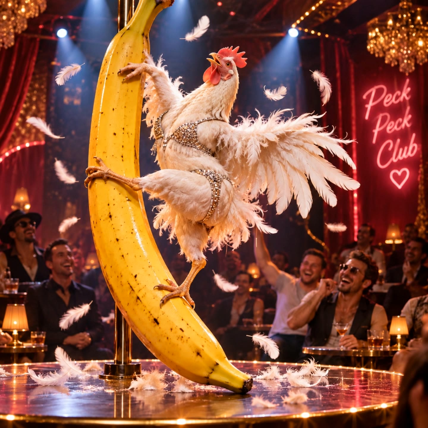 Chicken Banana - banana flips AI video