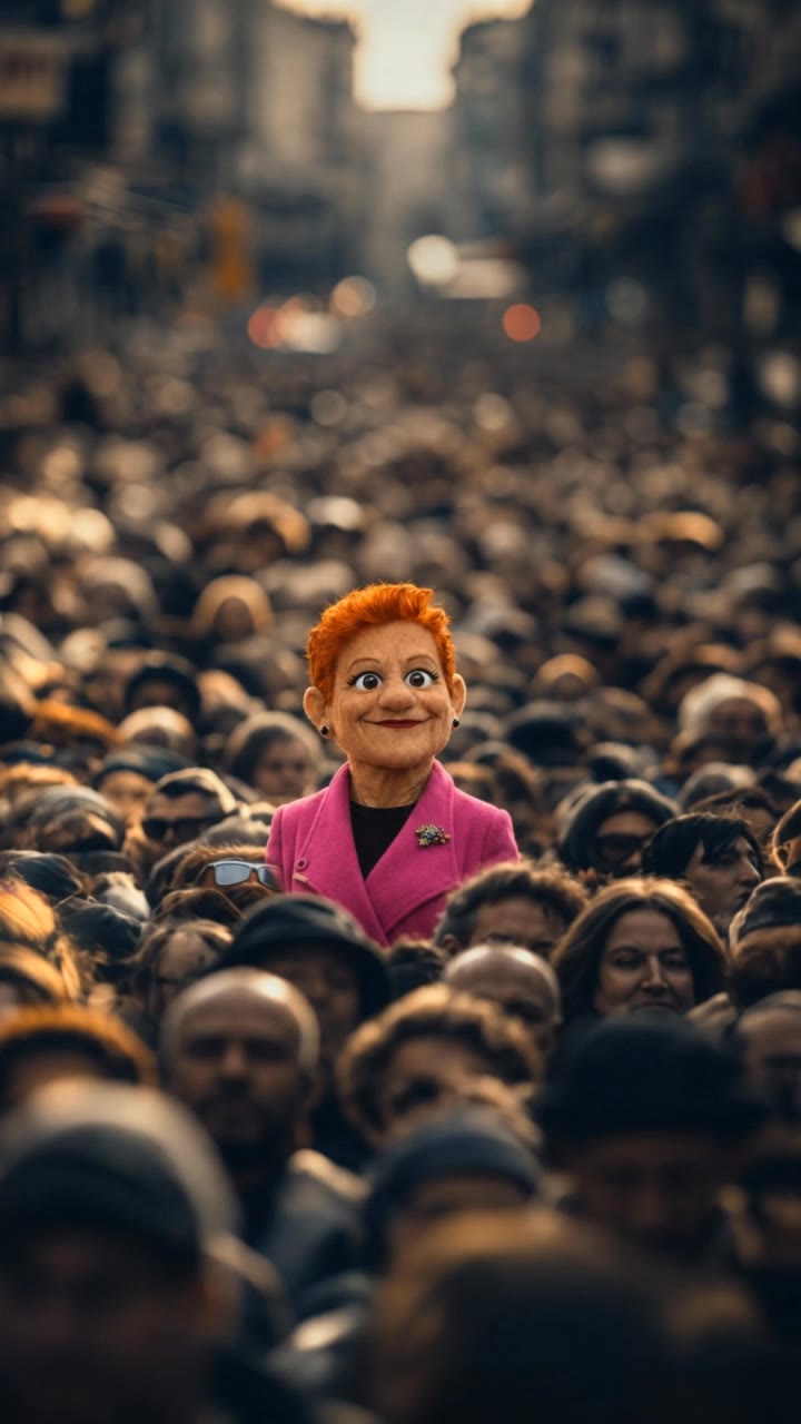 pupping popping up from crowd - crowd augmentation vfx AI video