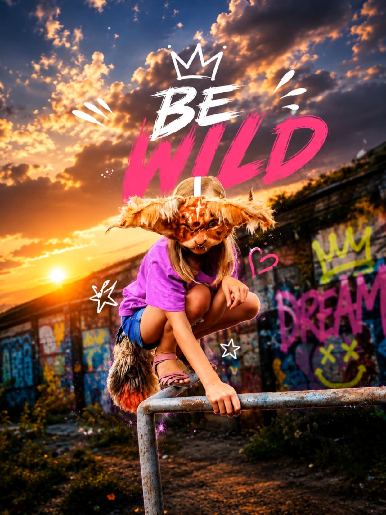 BE WILD - text to graffiti converter AI video