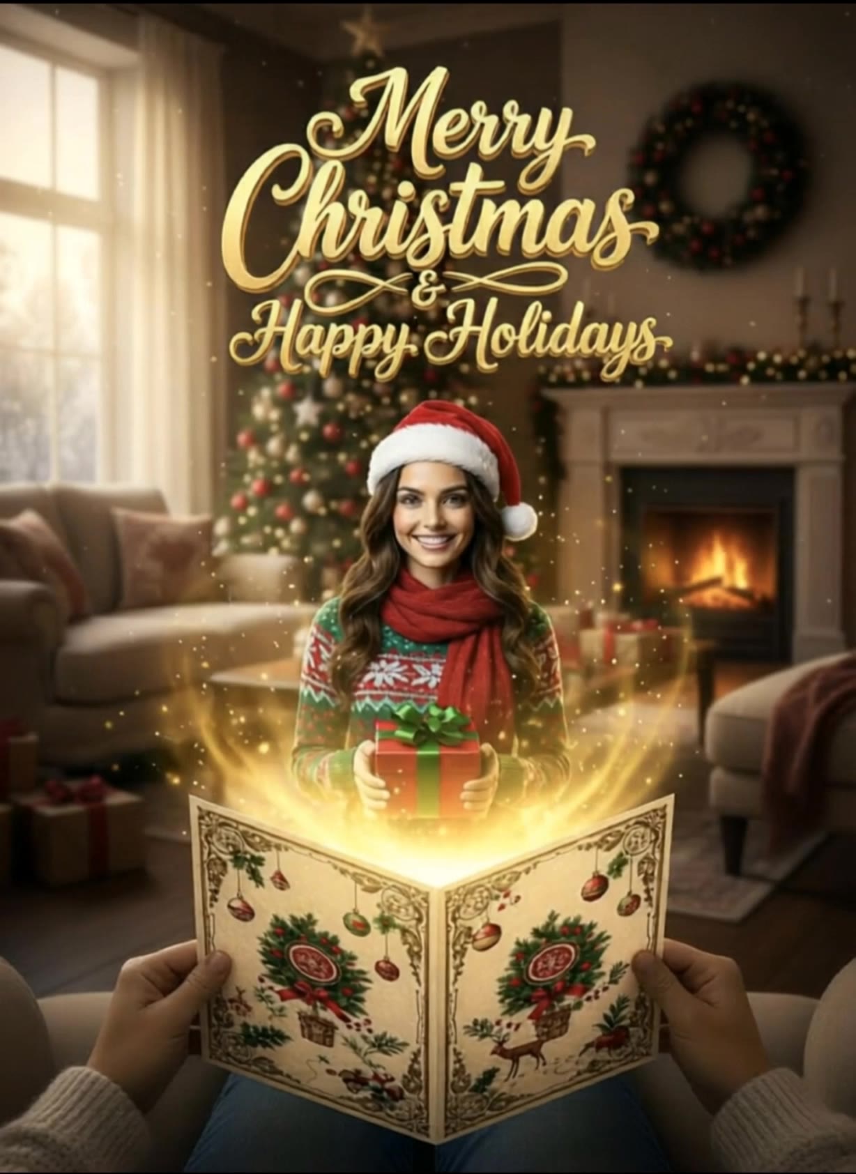 Kling AI work 298418655611171 - create your own christmas card AI video