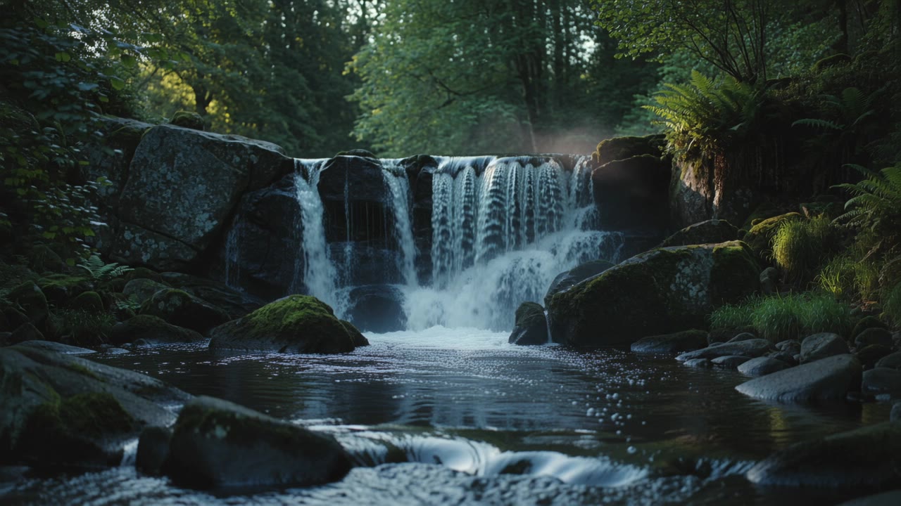 Waterfall 1 - motion waterfall picture AI video