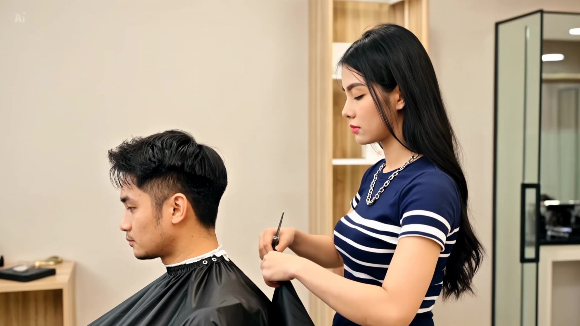 Kling AI work 311096471503413 - what hair cut is this AI video