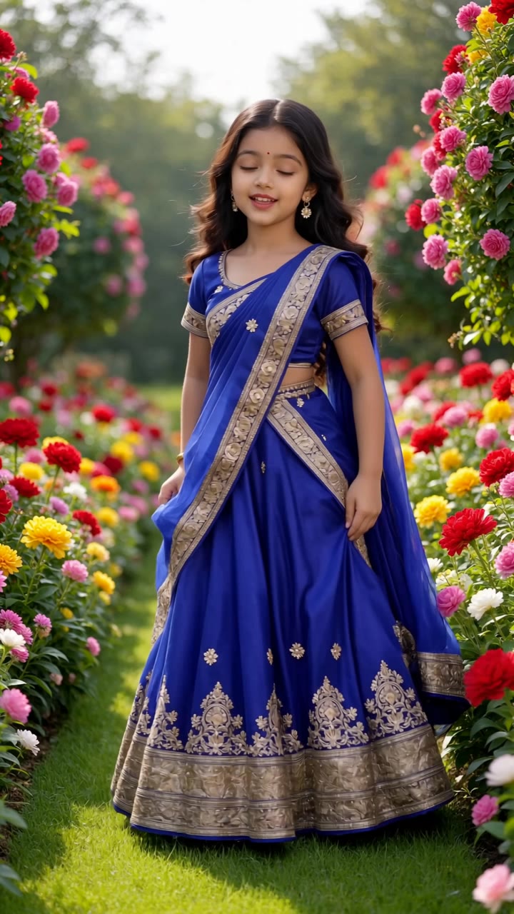 Beautiful Girl in a Blue Saree - how ro make blue AI video