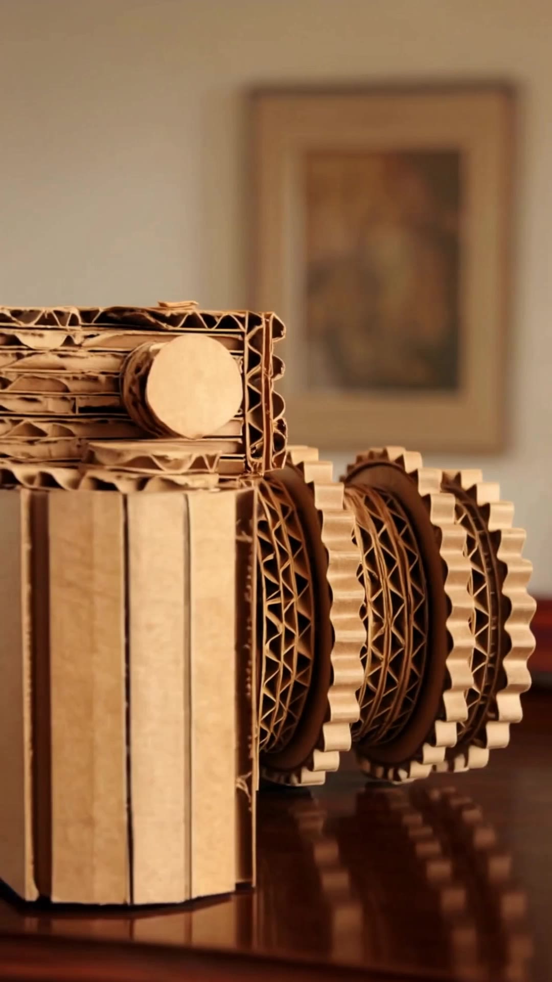 cardboard camera displayed - camera aperture different storytelling AI video