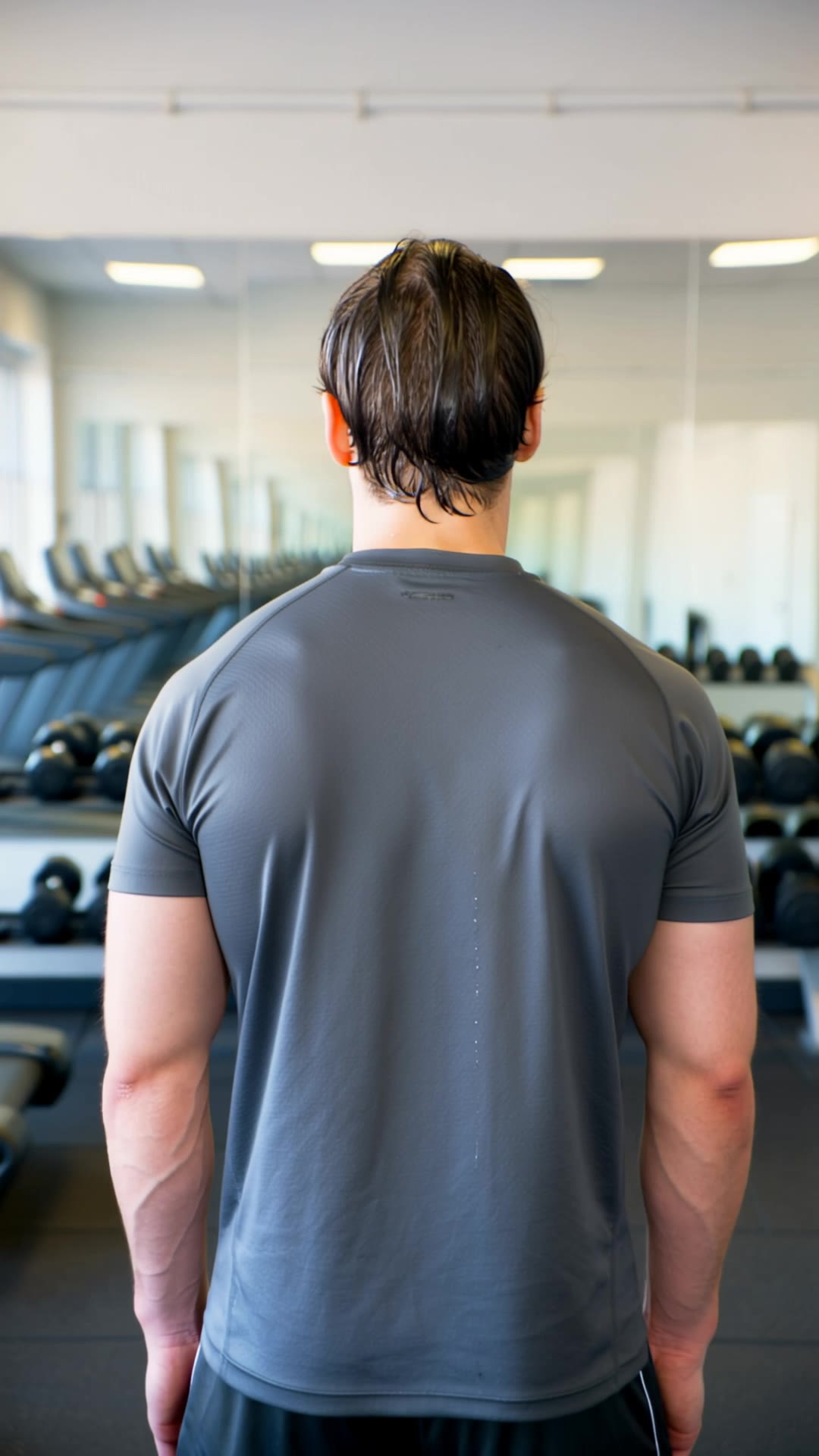 Breath in the gym - gym scene AI video