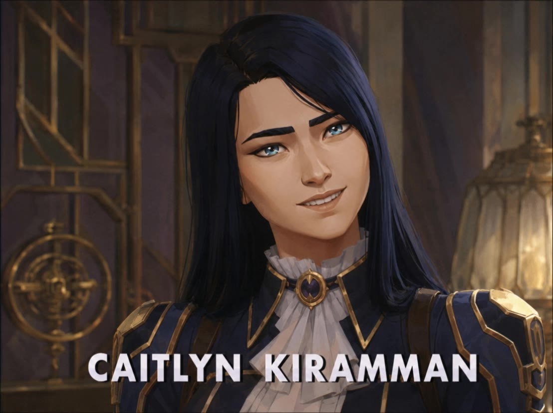 Caitlyn Kiramman from Arcane - undercut women long hair AI video