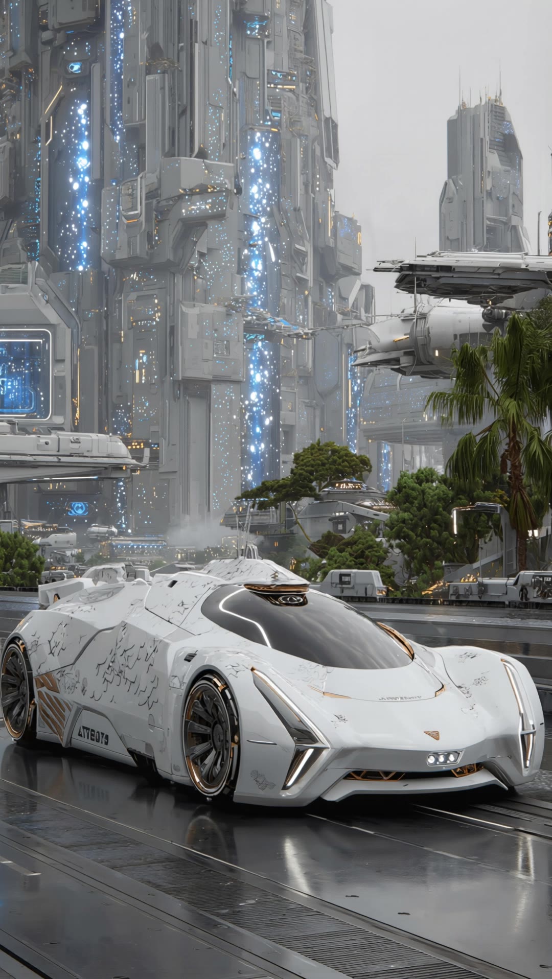futuristic city - futuristic style AI video