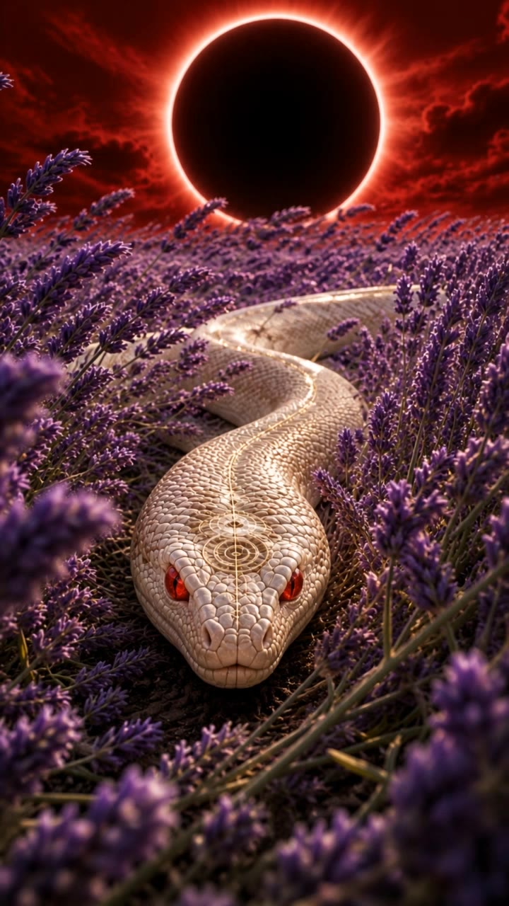 snake - lavender grey hair color AI video