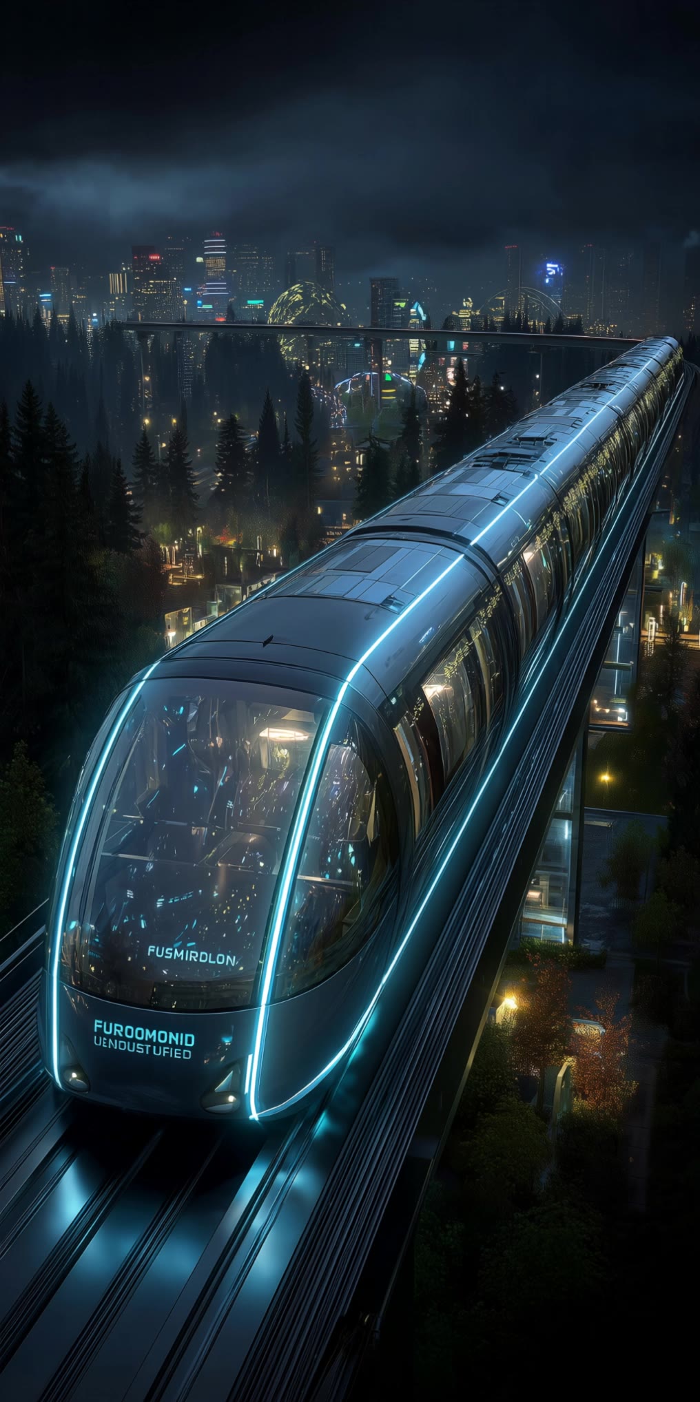 Endless Train Bullet - train scene AI video