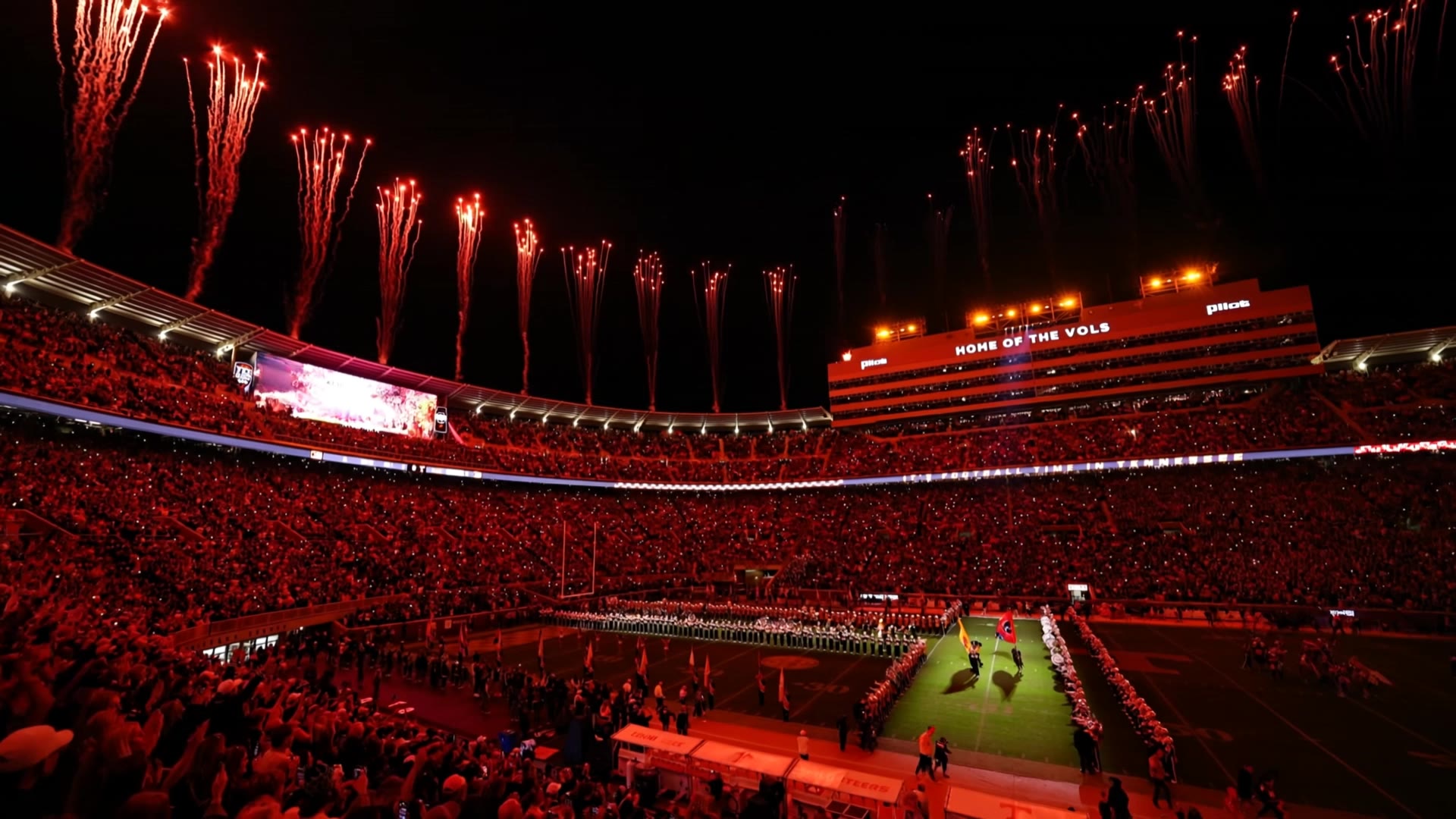 Neyland at Night - night stadium AI video
