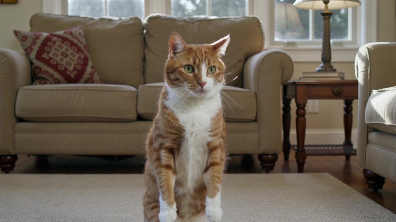 Kling AI work 308517725501690 - cat dance wallpaper AI video