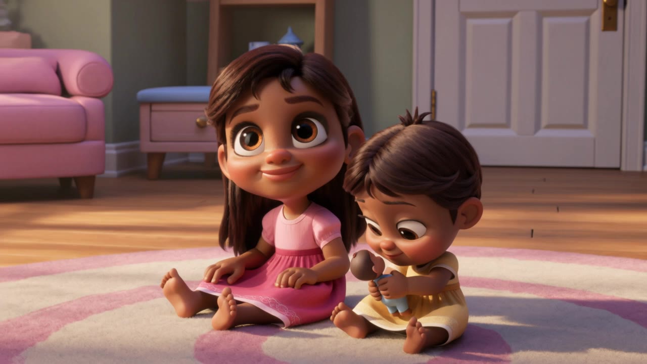 Kling AI work 316275672505656 - young cartoon characters girl AI video