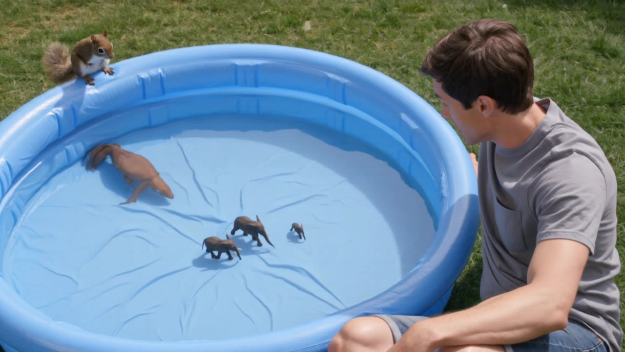 crazy dream - flying squirrel images AI video