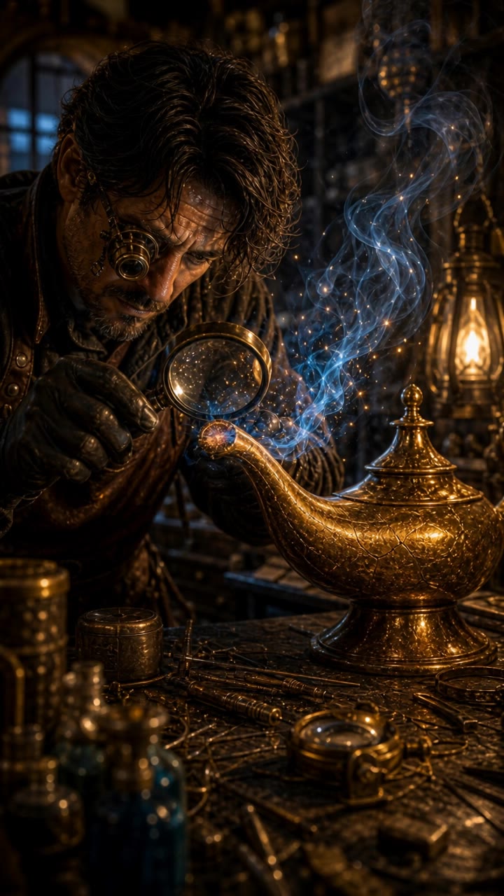 Magic Lamp Repairer 04 - lamp draw AI video