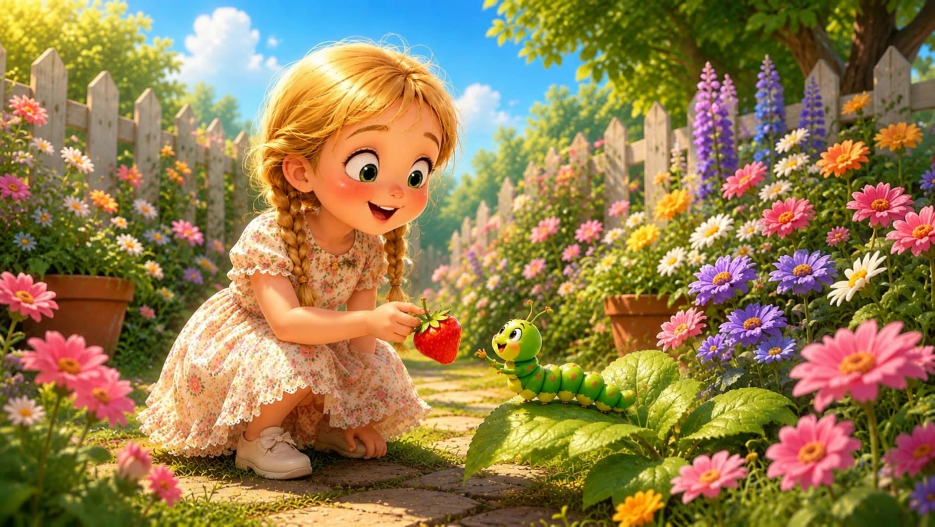 Kling AI work 314658492618893 - blonde hair with strawberry highlights AI video