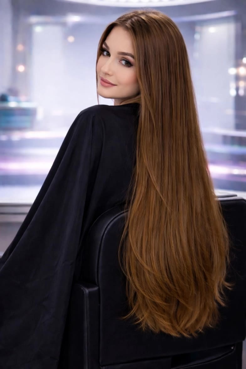 Kling AI work 308105121504601 - undercutting long hair AI video