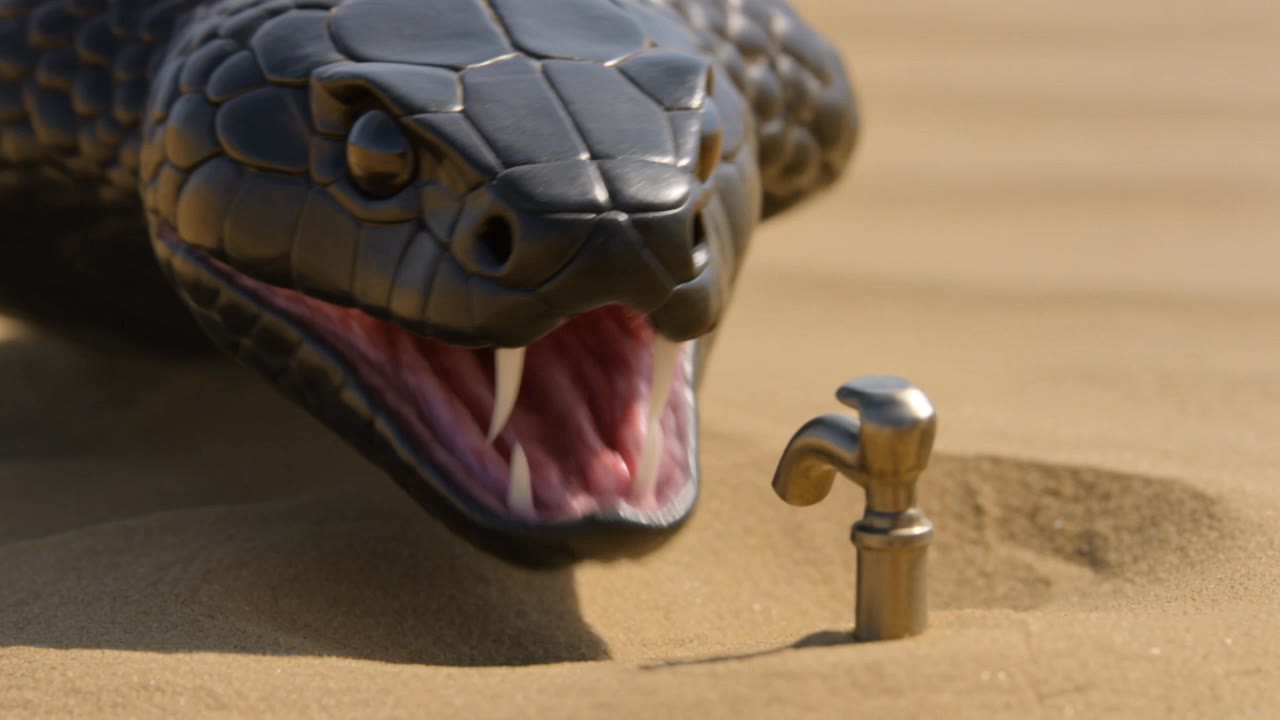 He Drank From the Desert Faucet… - desert youtube thumbnail AI video