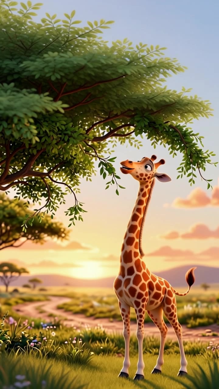 Kling AI work 315226558662559 - colors of a giraffe AI video