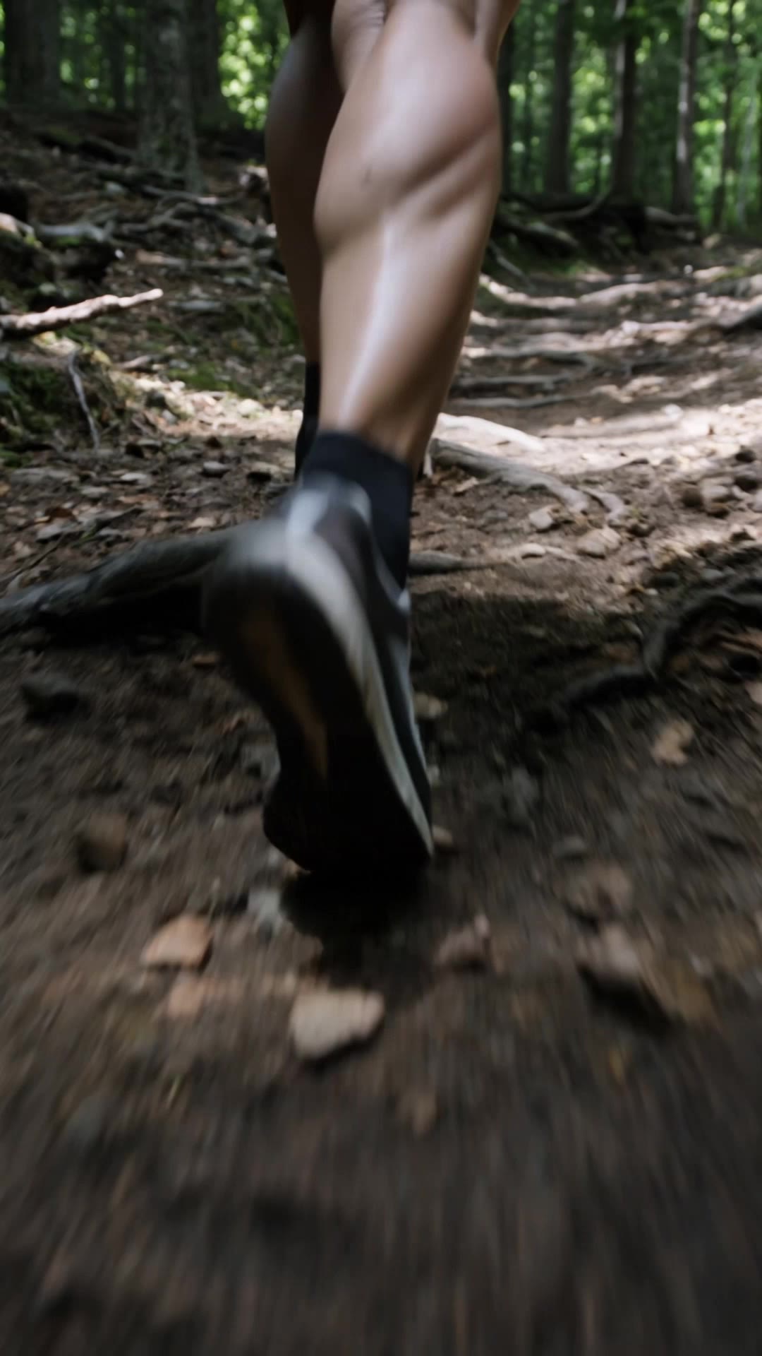 A professional trail runner. - parrot jungle trail AI video