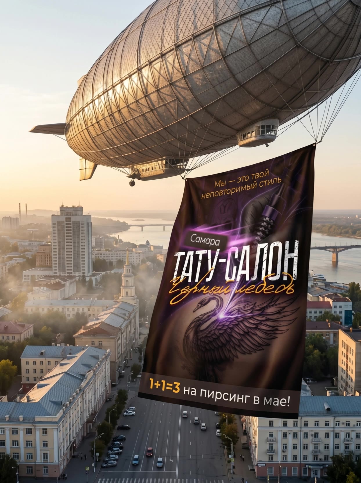 Outdoor advertising - satisfying banner design AI video