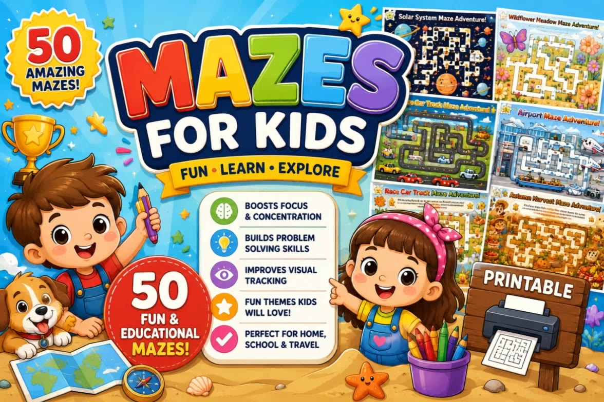 50 mazes for kids - kids kling ai AI video
