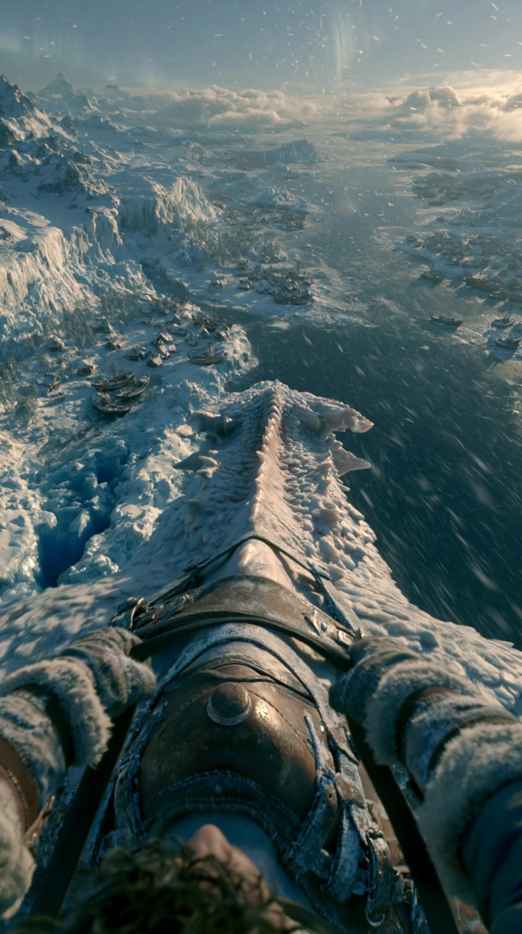 pov riding a dragon - pov poster design AI video