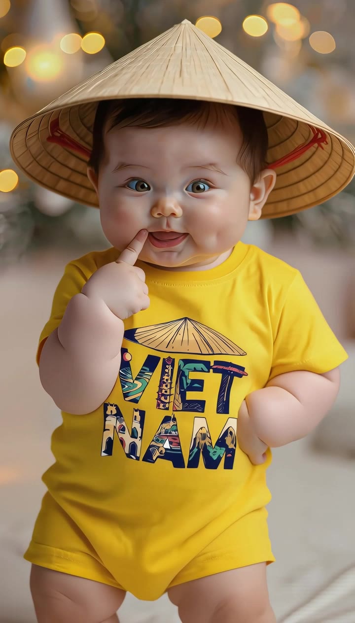 Cute Baby - cute faces with text AI video