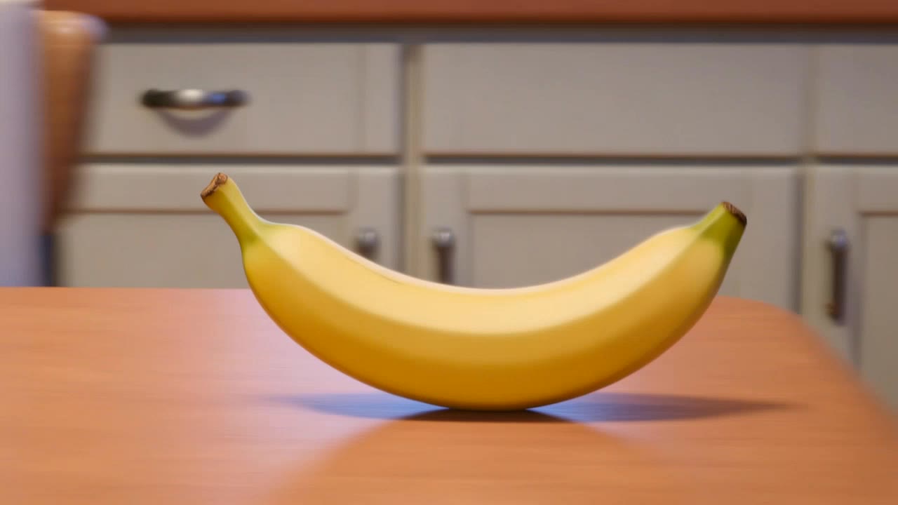 runaway banana - banana flips AI video
