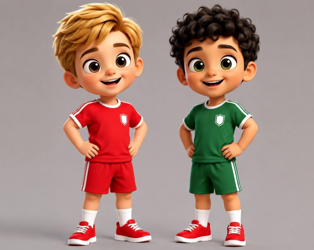 These two boys are going to goal - hair designs for boys AI video