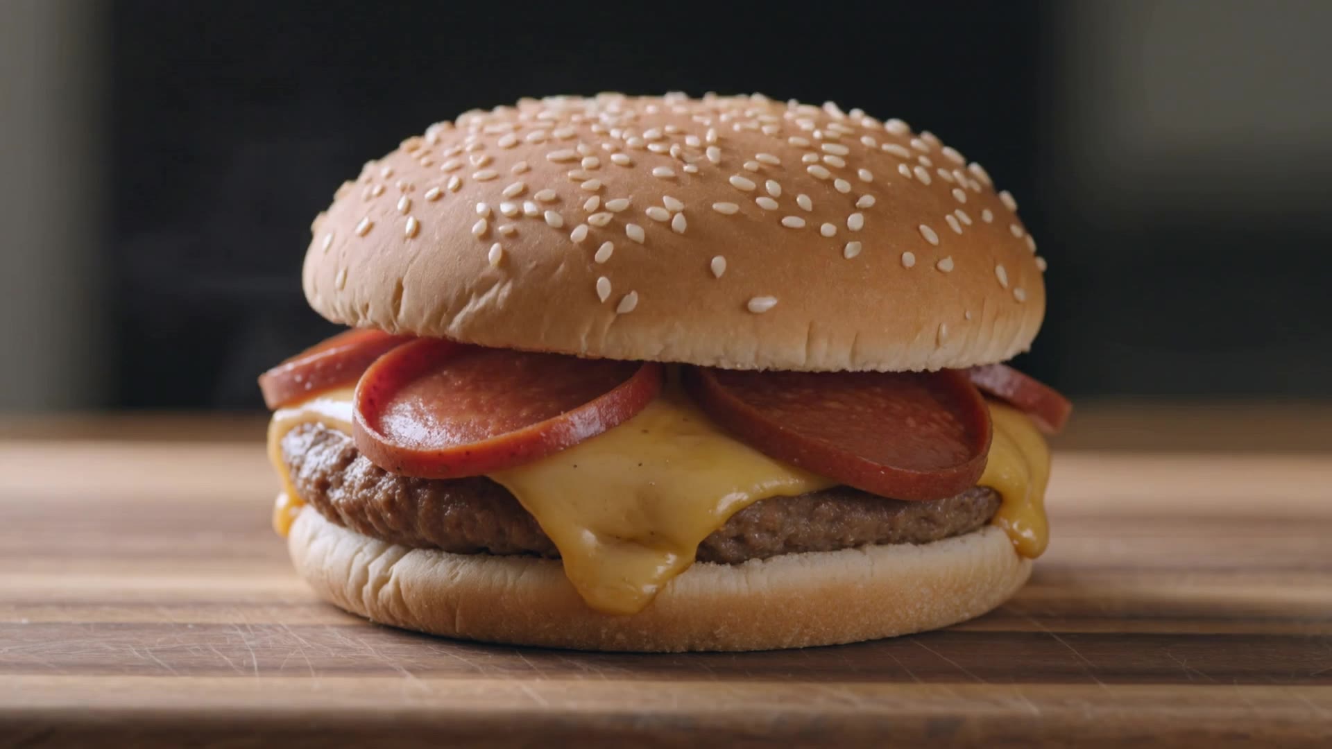 Kling AI work 311767347611557 - burger desktop wallpaper AI video