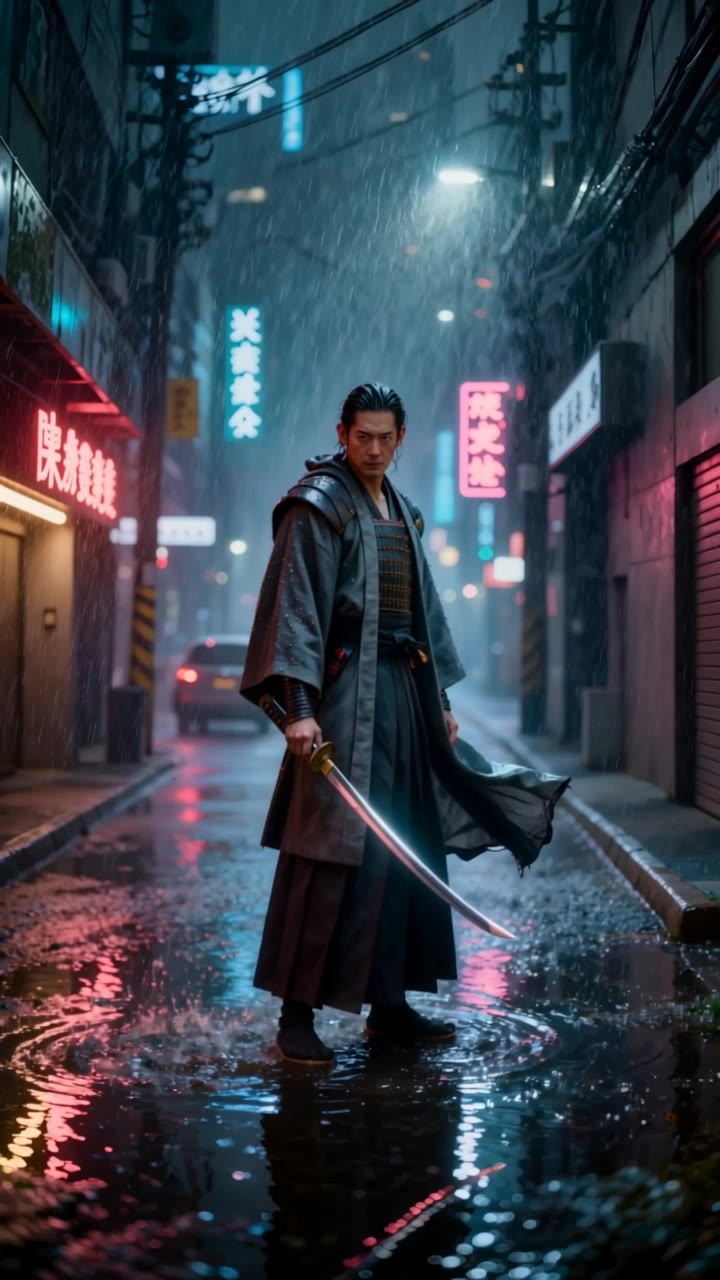 Kling AI work 311942021661826 - samurai animation AI video