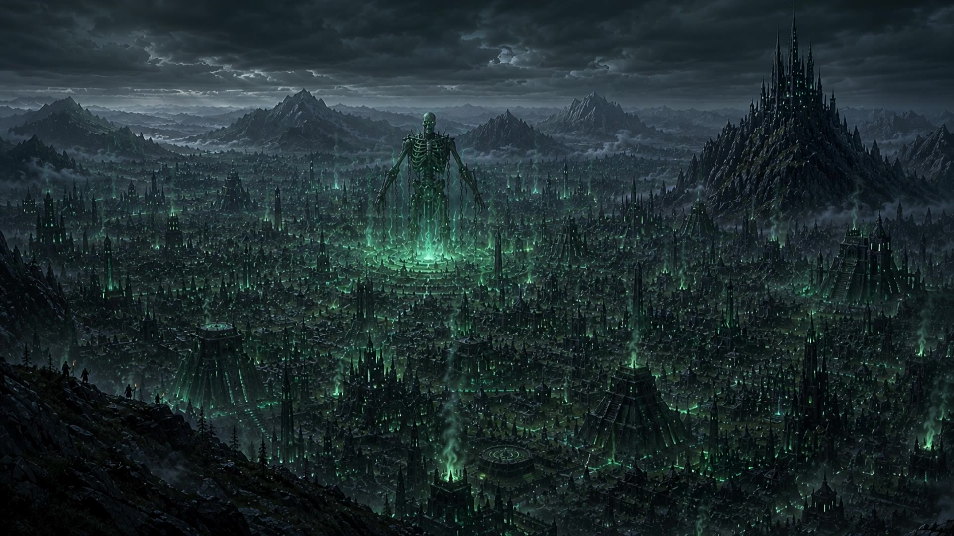 Necropolis wallpaper - rain wallpaper AI video