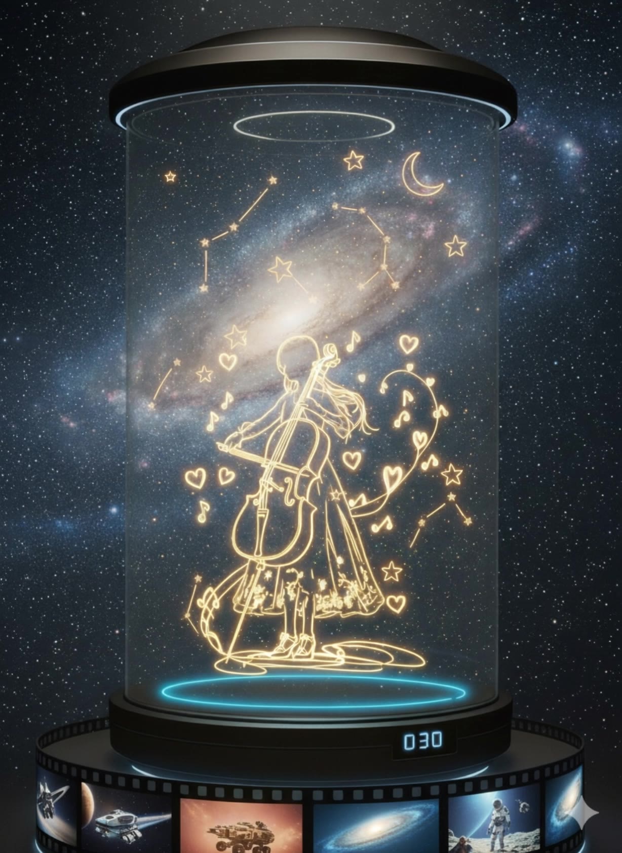 filled with swirling galaxies - youtube filled with ai remixes AI video