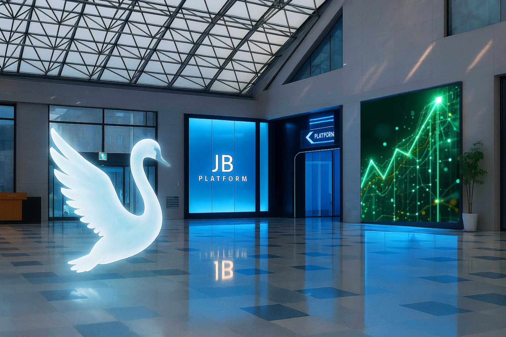 JB PLATFORM lobby interior - kling ai platform AI video