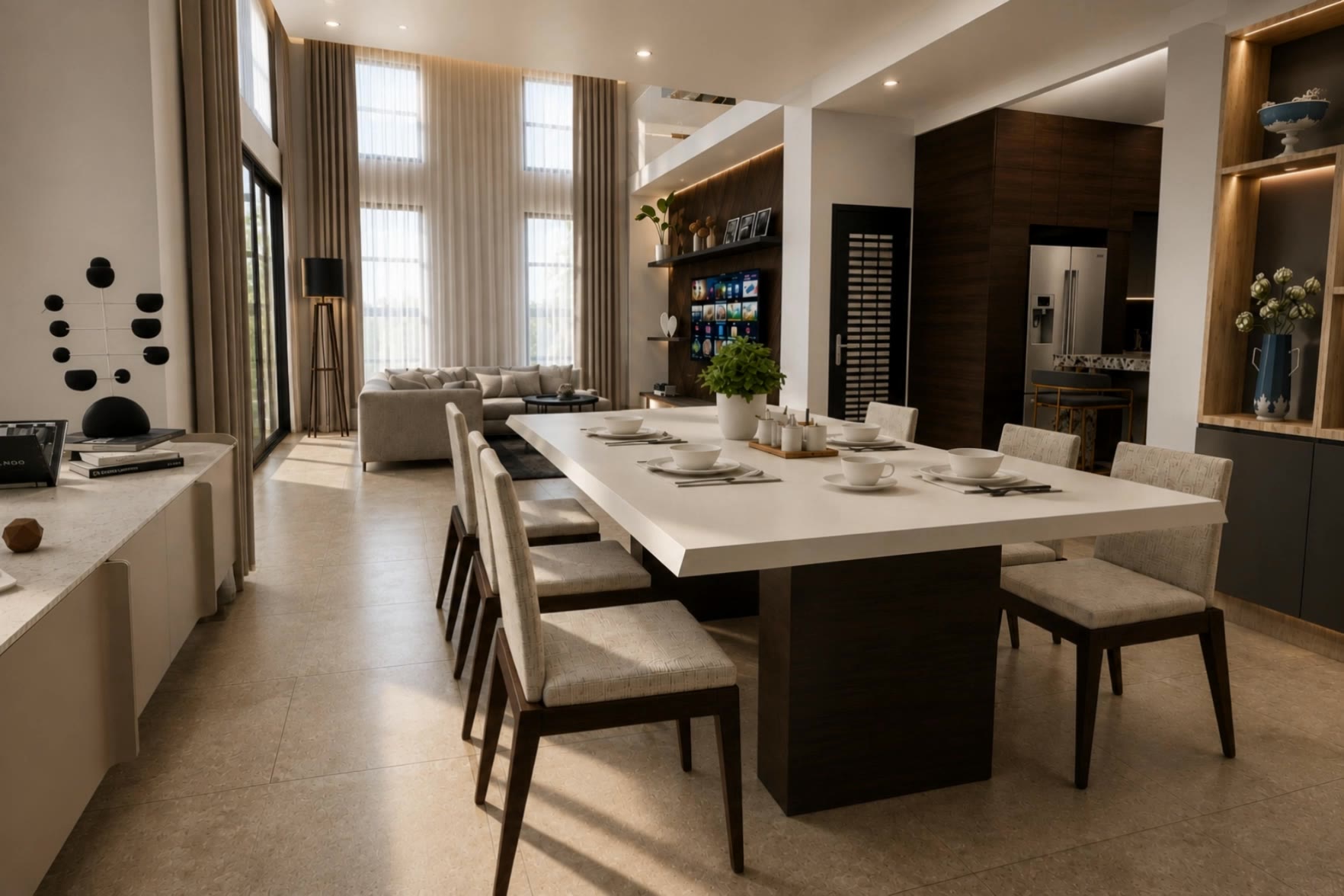 dinning room space for a family - interior design ai video AI video
