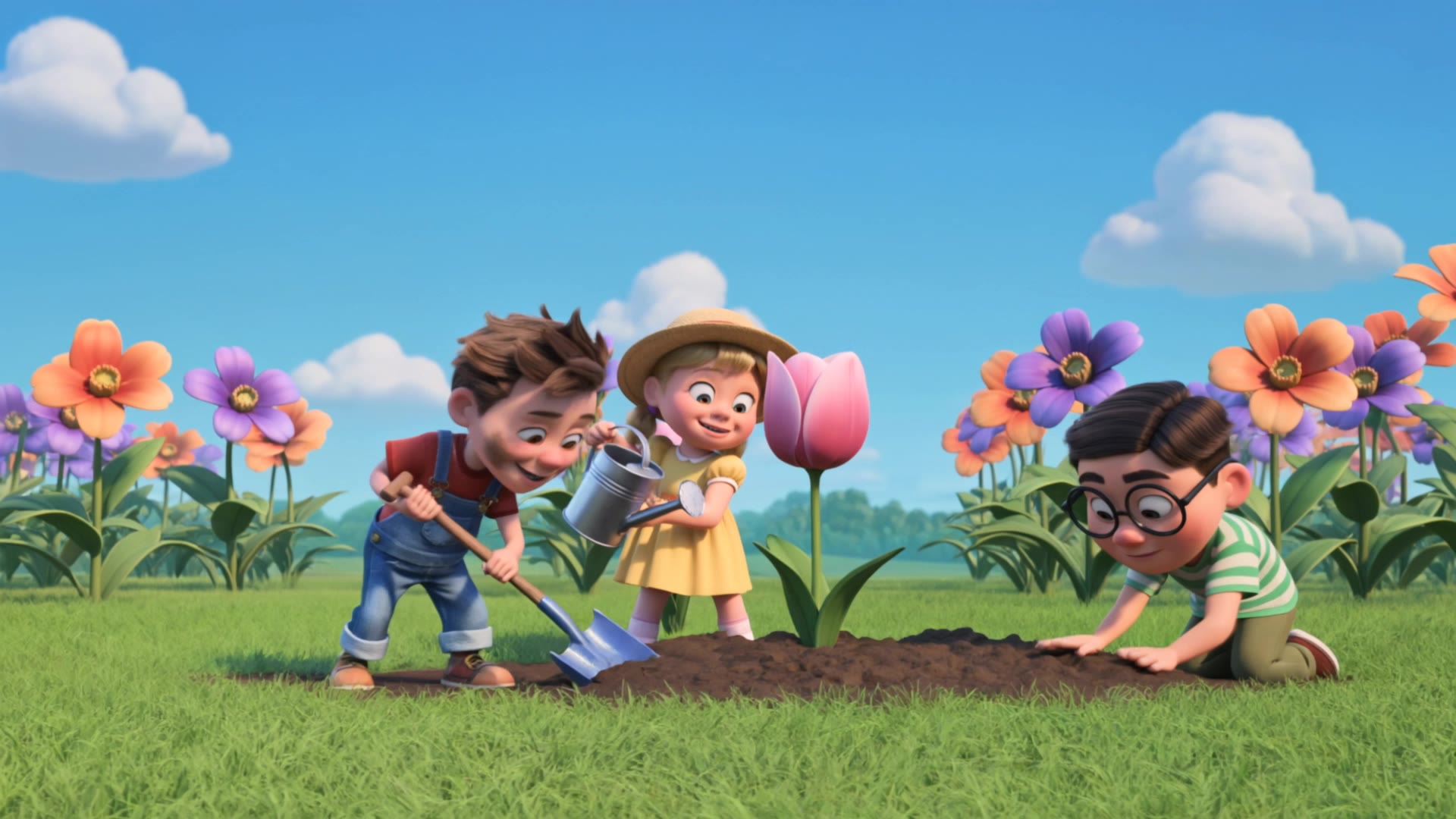 Kling AI work 316006344616011 - flower cartoon images AI video