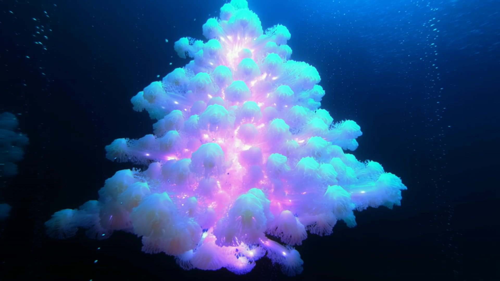 Abyssal Glow: The Living Jelly - jellyfish shot AI video