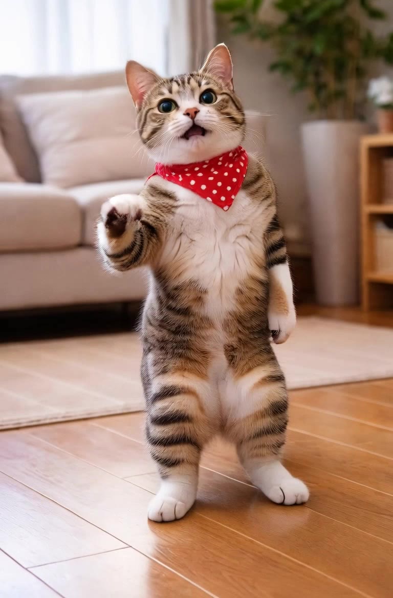 Cat super dance - ai cat video AI video