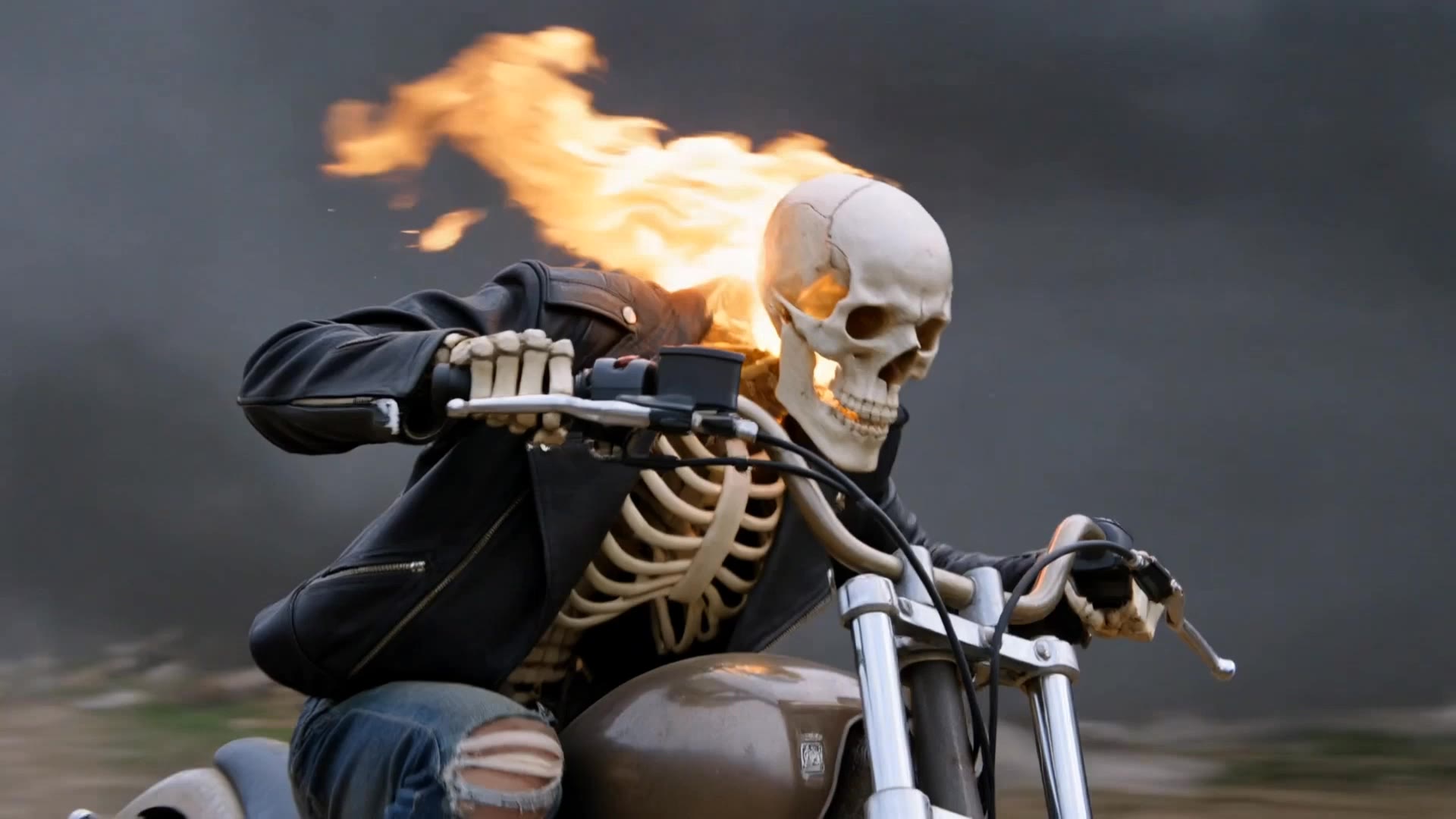 your head is on fire - head blown off AI video