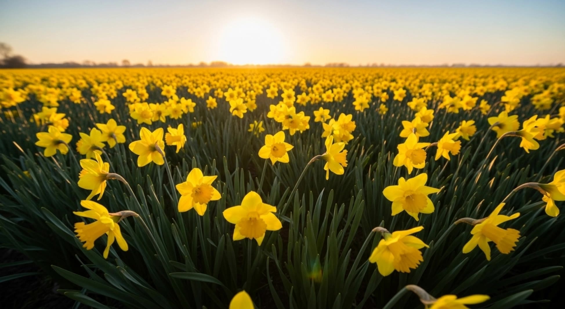A field of daffodils - field ai AI video