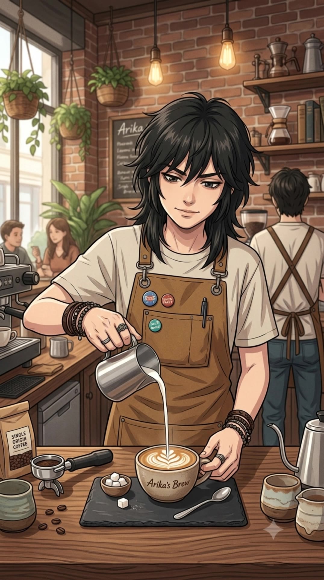 Kling AI work 316568515613617 - anime woman with black hair AI video