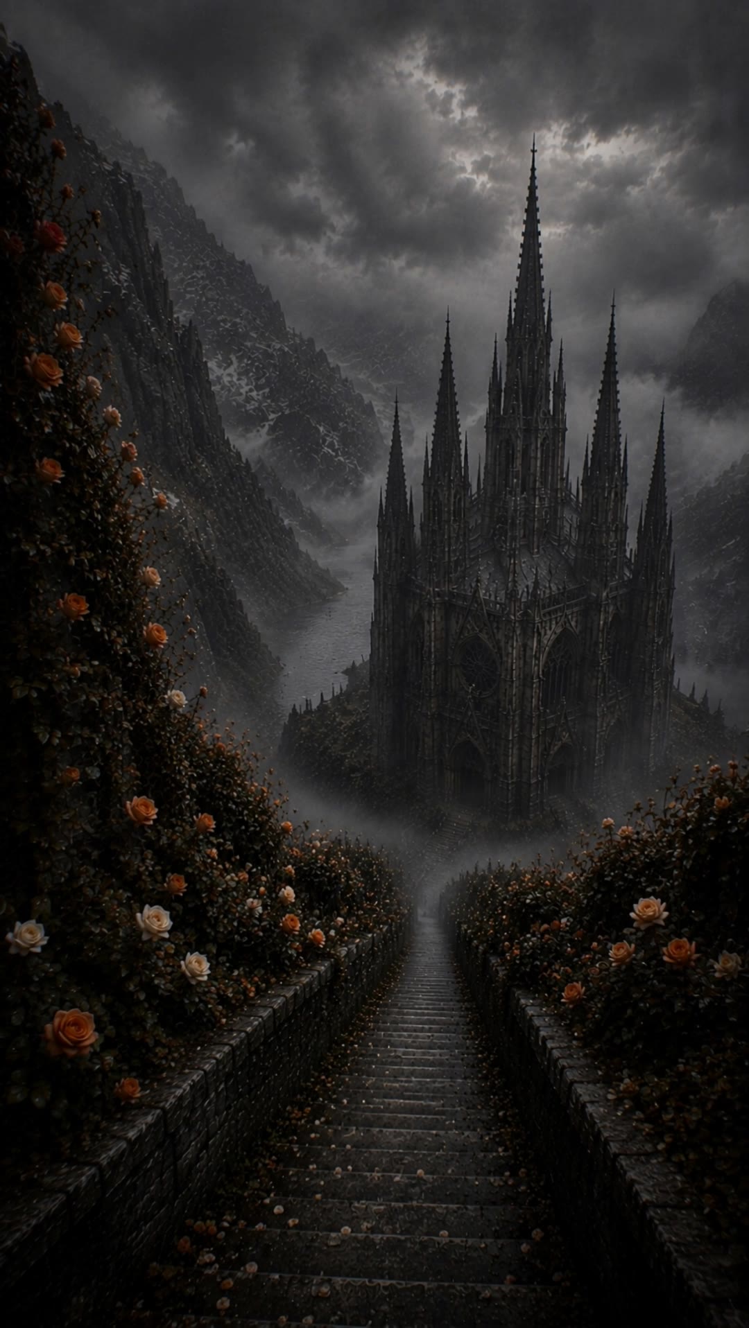 Dark Fantasy Cathedral  - dark fantasy style AI video