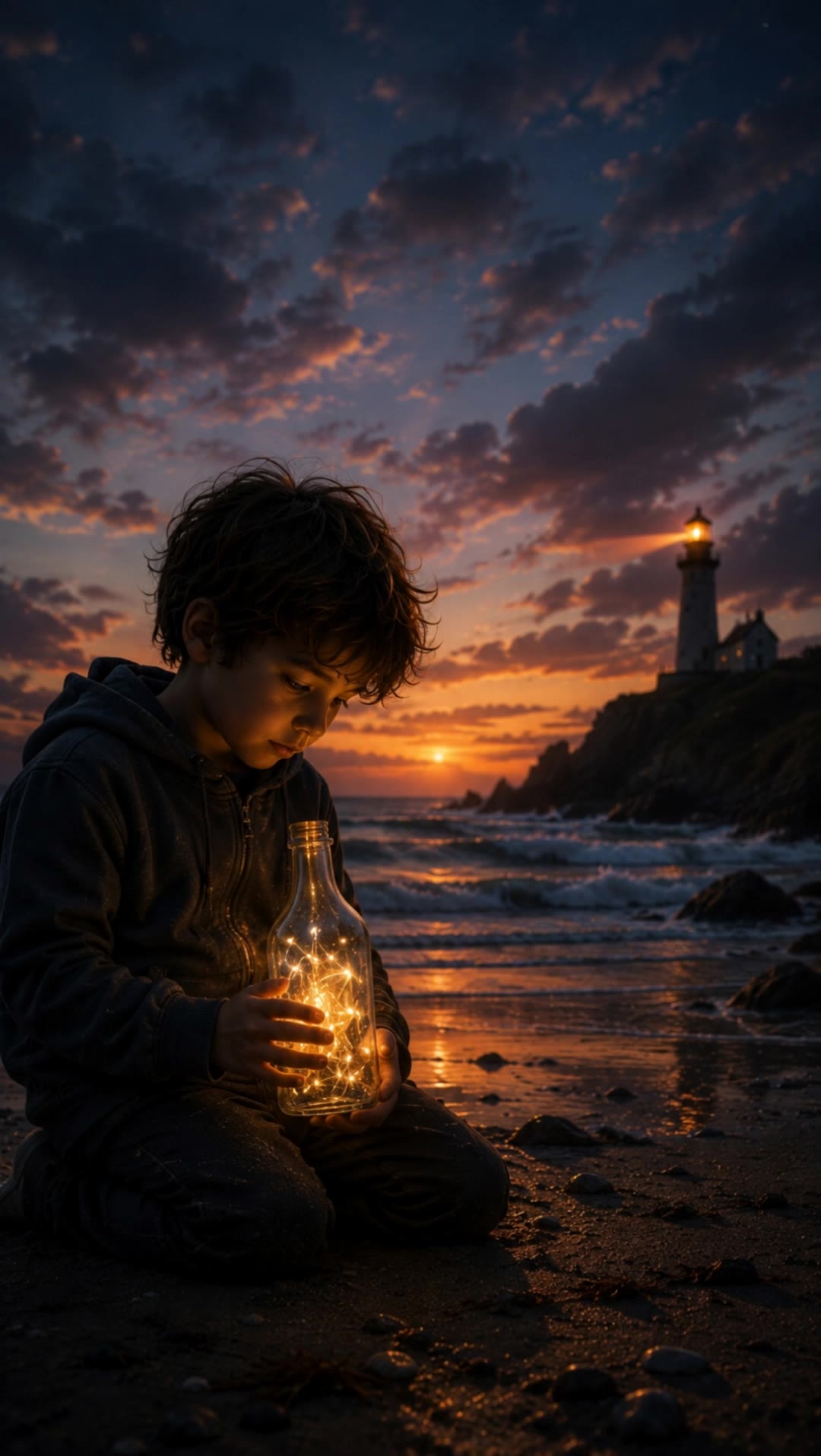 Kling AI work 317580085520456 - american traditional lighthouse tattoo AI video