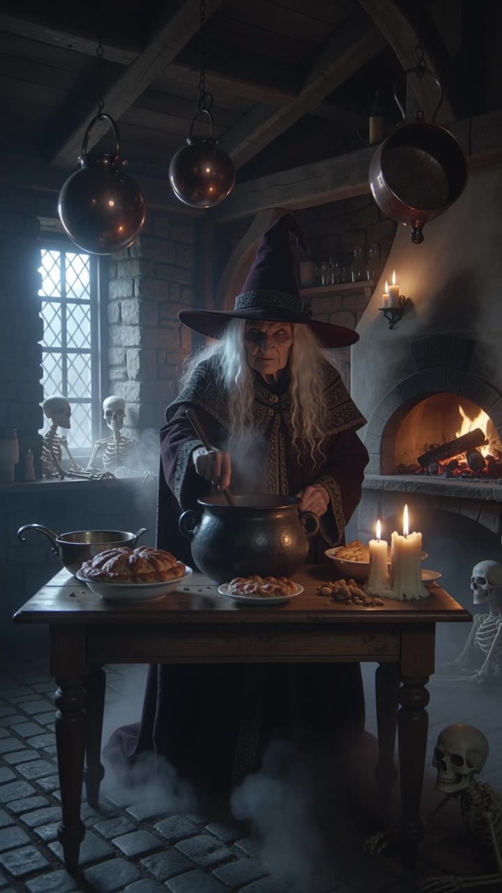 Kling AI work 296683429505408 - witch scene AI video